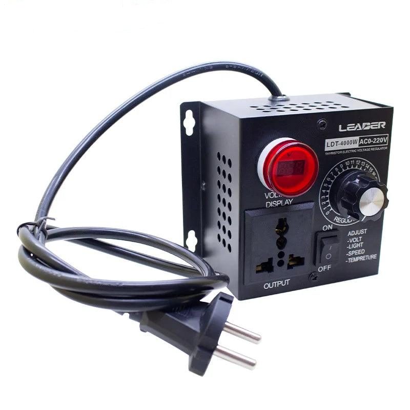 Voltage Regulator AC 220V 4000W Speed Temperature Light Voltage Adjustable  Compact Variable Voltage Controller